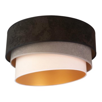 Duolla - Iluminação de teto DEVON 1xE27/40W/230V diâmetro 45 cm preto/cinzento/bege