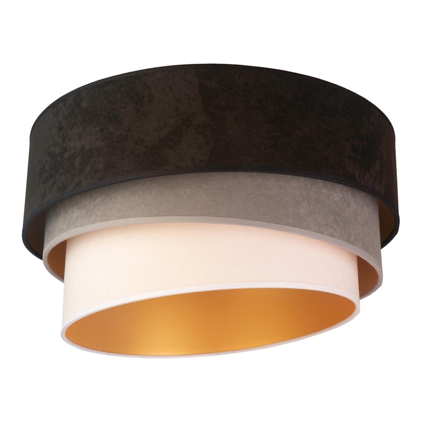 Duolla - Iluminação de teto DEVON 1xE27/40W/230V diâmetro 45 cm preto/cinzento/bege
