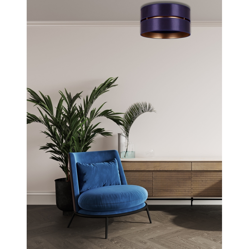 Duolla - Iluminação de teto DUO 1xE27/15W/230V diâmetro 40 cm azul/dourado
