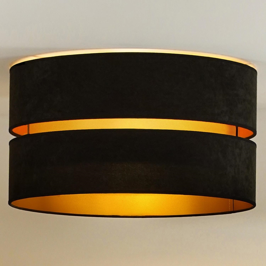Duolla - Iluminação de teto DUO 1xE27/40W/230V diâmetro 40 cm preto/dourado