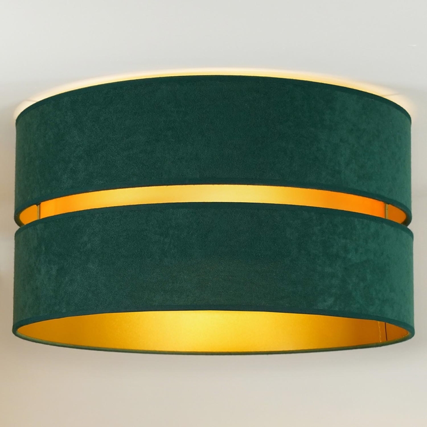 Duolla - Iluminação de teto DUO 1xE27/40W/230V diâmetro 40 cm verde/dourado