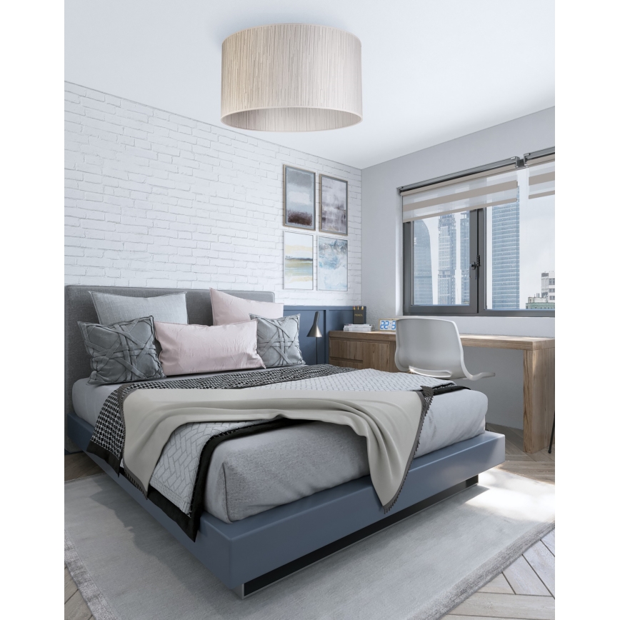 Duolla - Iluminação de teto ESSEX 1xE27/40W/230V diâmetro 45 cm prateado