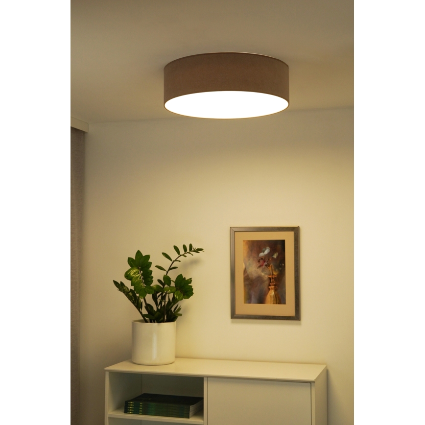 Duolla - Iluminação de teto LED CORTINA LED/26W/230V diâmetro 30 cm 4000K castanho
