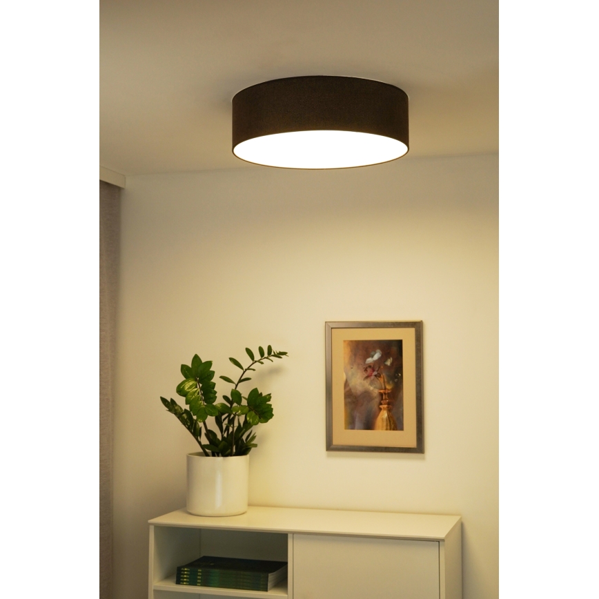 Duolla - Iluminação de teto LED CORTINA LED/26W/230V diâmetro 30 cm 4000K castanho