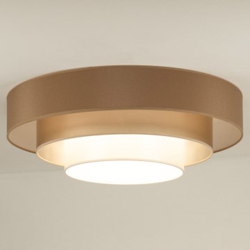 Duolla - Iluminação de teto LED LUNETA LED/26W/230V diâmetro 60 cm 4000K castanho/dourado/branco