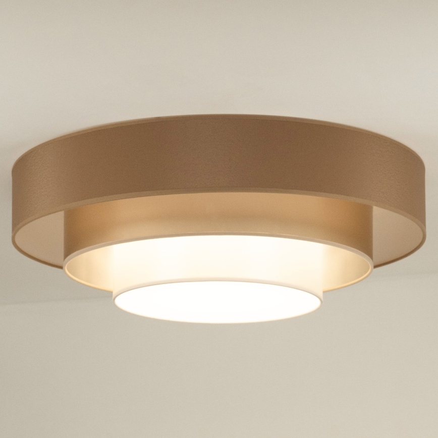 Duolla - Iluminação de teto LED LUNETA LED/26W/230V diâmetro 60 cm 4000K castanho/dourado/branco