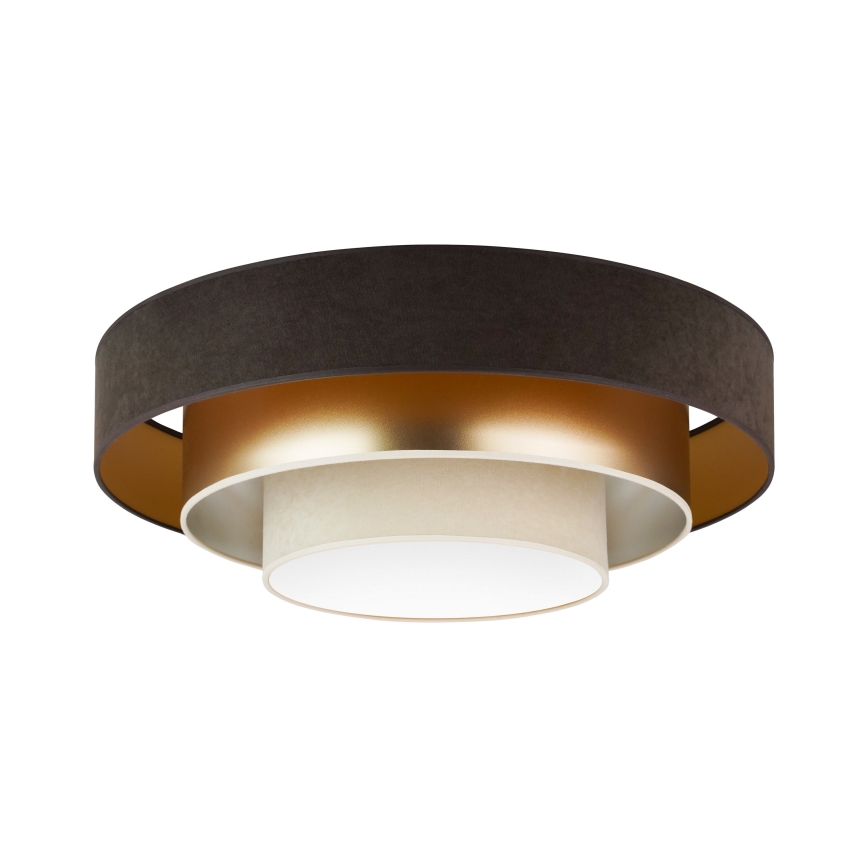 Duolla - Iluminação de teto LED LUNETA LED/26W/230V diâmetro 60 cm 4000K castanho/dourado/creme