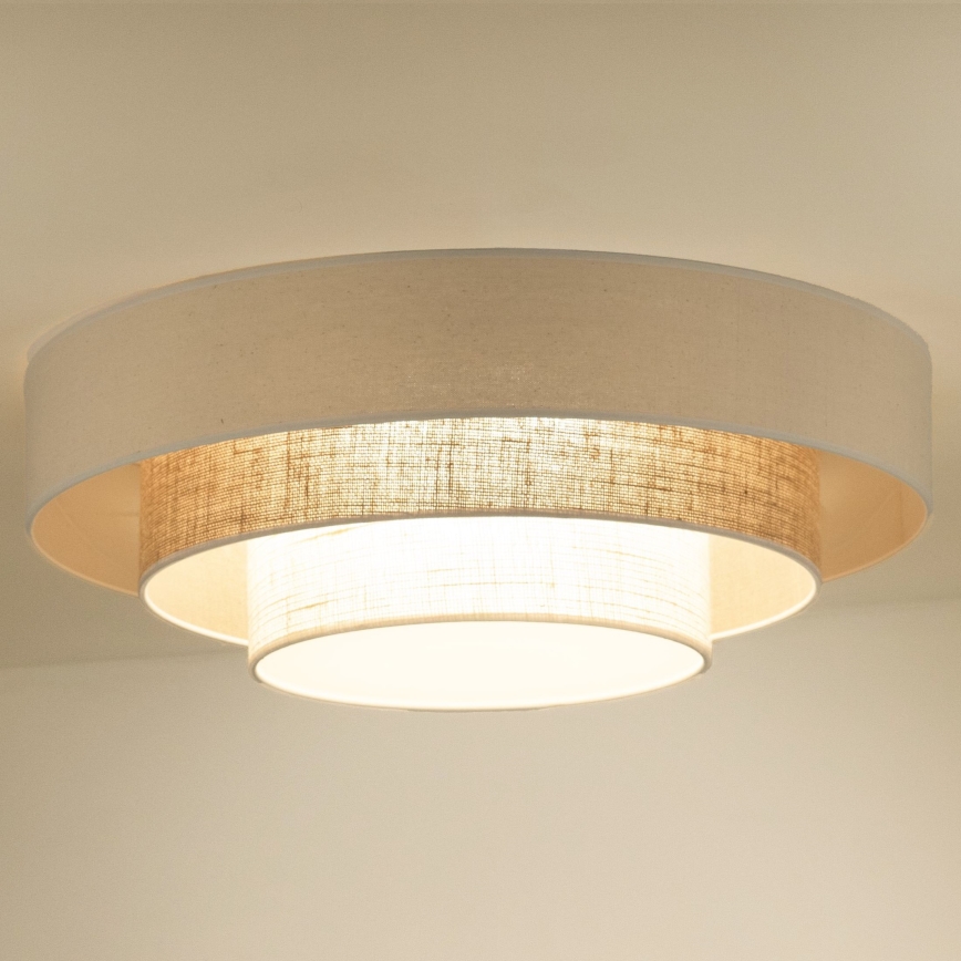 Duolla - Iluminação de teto LED LUNETA LED/26W/230V diâmetro 60 cm 4000K creme/castanho