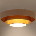 Duolla - Iluminação de teto LED LUNETA LED/26W/230V diâmetro 60 cm 4000K creme/dourado/bege