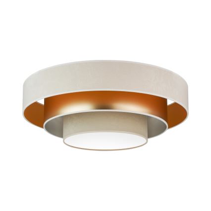 Duolla - Iluminação de teto LED LUNETA LED/26W/230V diâmetro 60 cm 4000K creme/dourado/bege