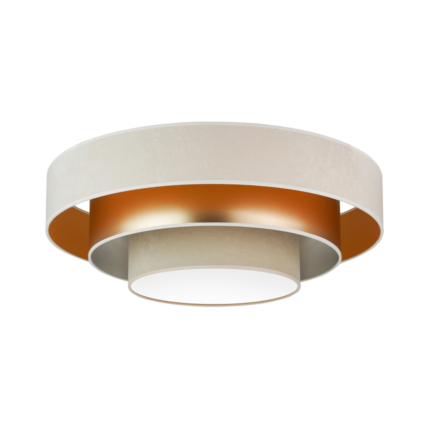 Duolla - Iluminação de teto LED LUNETA LED/26W/230V diâmetro 60 cm 4000K creme/dourado/bege