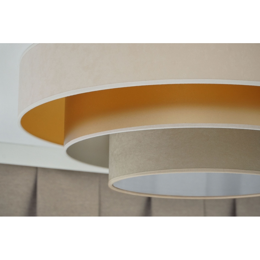 Duolla - Iluminação de teto LED LUNETA LED/26W/230V diâmetro 60 cm 4000K creme/dourado/bege
