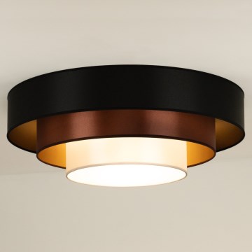 Duolla - Iluminação de teto LED LUNETA LED/26W/230V diâmetro 60 cm 4000K preto/cobre/branco