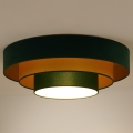 Duolla - Iluminação de teto LED LUNETA LED/26W/230V diâmetro 60 cm 4000K verde/dourado