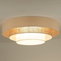 Duolla - Iluminação de teto LED LUNETA LED/26W/230V diâmetro 60 cm 4000K vime/bege/castanho