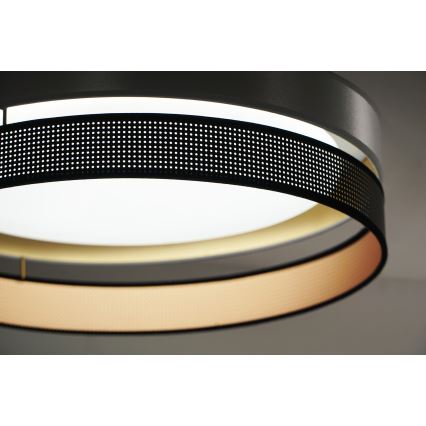 Duolla - Iluminação de teto LED ROLLER DUO SHINY LED/24W/230V diâmetro 45 cm prateado/preto