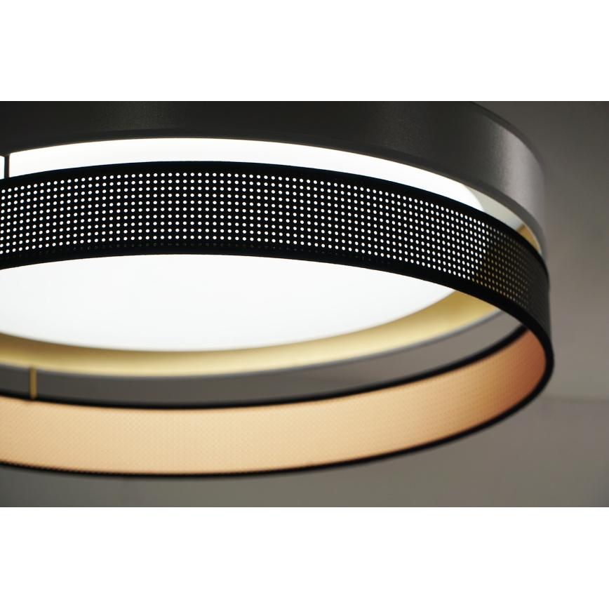 Duolla - Iluminação de teto LED ROLLER DUO SHINY LED/24W/230V diâmetro 45 cm prateado/preto