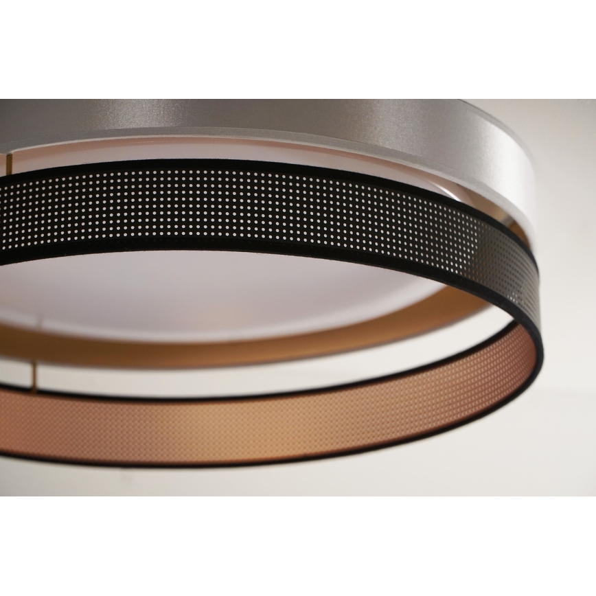 Duolla - Iluminação de teto LED ROLLER DUO SHINY LED/24W/230V diâmetro 45 cm prateado/preto