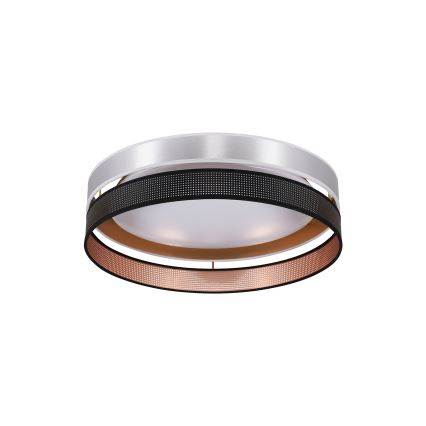 Duolla - Iluminação de teto LED ROLLER DUO SHINY LED/24W/230V diâmetro 45 cm prateado/preto