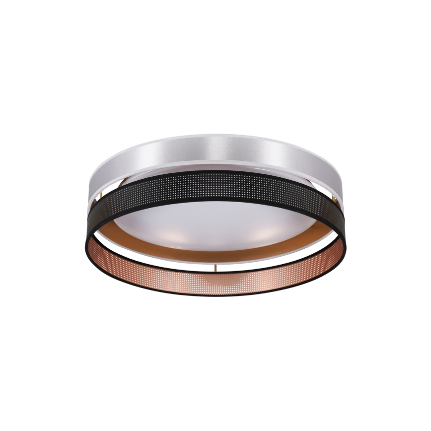 Duolla - Iluminação de teto LED ROLLER DUO SHINY LED/24W/230V diâmetro 45 cm prateado/preto