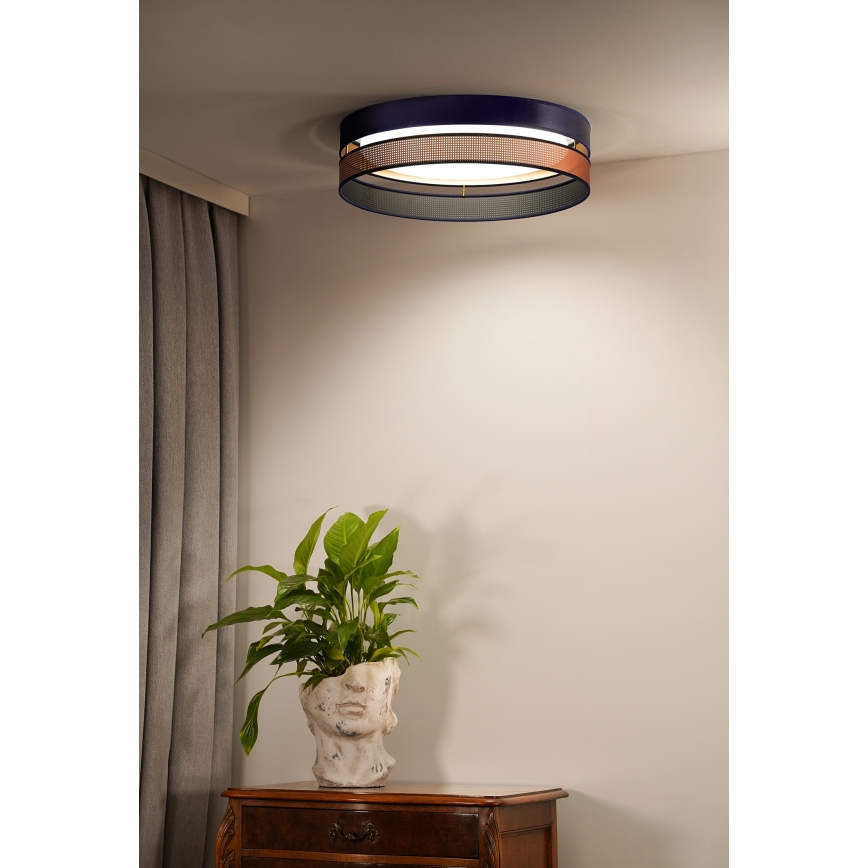 Duolla - Iluminação de teto LED ROLLER DUO SHINY LED/24W/230V diâmetro 45 cm azul/cobre