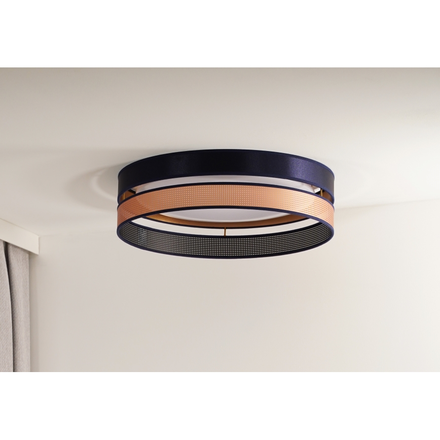 Duolla - Iluminação de teto LED ROLLER DUO SHINY LED/24W/230V diâmetro 45 cm azul/cobre