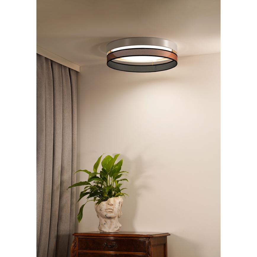 Duolla - Iluminação de teto LED ROLLER DUO SHINY LED/24W/230V diâmetro 45 cm branco/cobre