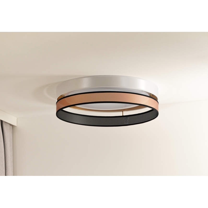 Duolla - Iluminação de teto LED ROLLER DUO SHINY LED/24W/230V diâmetro 45 cm branco/cobre