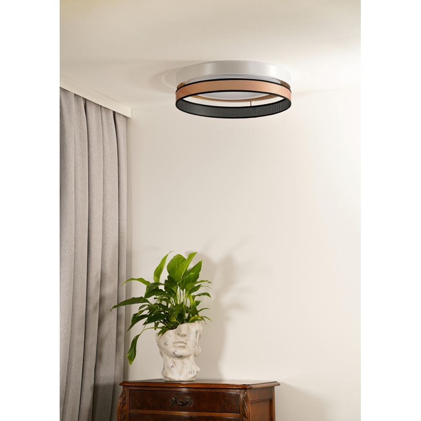 Duolla - Iluminação de teto LED ROLLER DUO SHINY LED/24W/230V diâmetro 45 cm branco/cobre