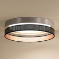Duolla - Iluminação de teto LED ROLLER DUO SHINY LED/24W/230V diâmetro 45 cm prateado/preto