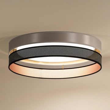 Duolla - Iluminação de teto LED ROLLER DUO SHINY LED/24W/230V diâmetro 45 cm prateado/preto