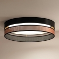 Duolla - Iluminação de teto LED ROLLER DUO SHINY LED/24W/230V diâmetro 45 cm preto/cobre