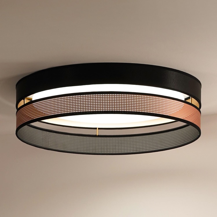 Duolla - Iluminação de teto LED ROLLER DUO SHINY LED/24W/230V diâmetro 45 cm preto/cobre