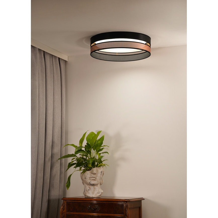 Duolla - Iluminação de teto LED ROLLER DUO SHINY LED/24W/230V diâmetro 45 cm preto/cobre