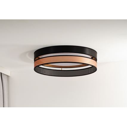 Duolla - Iluminação de teto LED ROLLER DUO SHINY LED/24W/230V diâmetro 45 cm preto/cobre