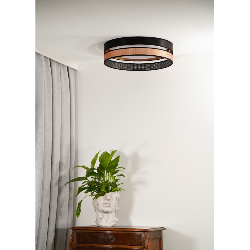 Duolla - Iluminação de teto LED ROLLER DUO SHINY LED/24W/230V diâmetro 45 cm preto/cobre