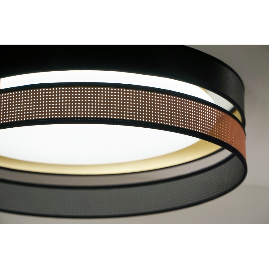 Duolla - Iluminação de teto LED ROLLER DUO SHINY LED/24W/230V diâmetro 45 cm preto/cobre
