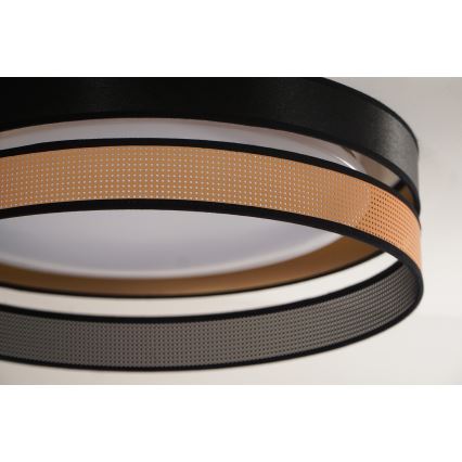Duolla - Iluminação de teto LED ROLLER DUO SHINY LED/24W/230V diâmetro 45 cm preto/cobre
