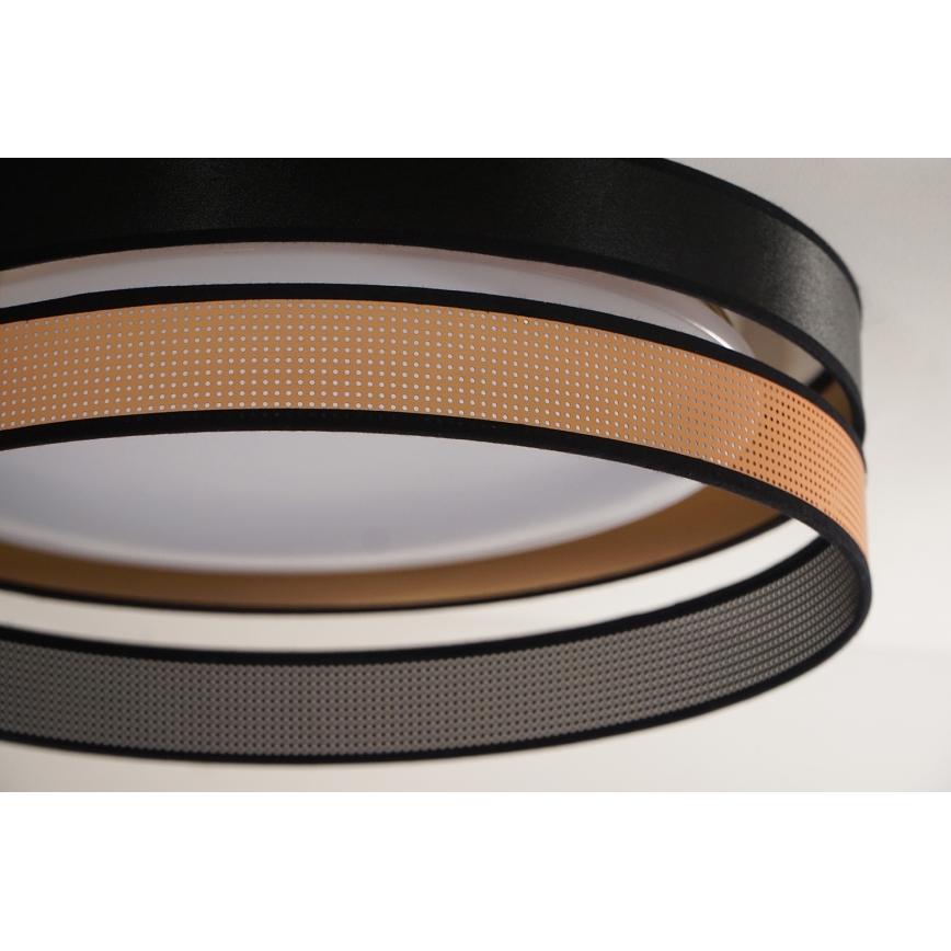 Duolla - Iluminação de teto LED ROLLER DUO SHINY LED/24W/230V diâmetro 45 cm preto/cobre