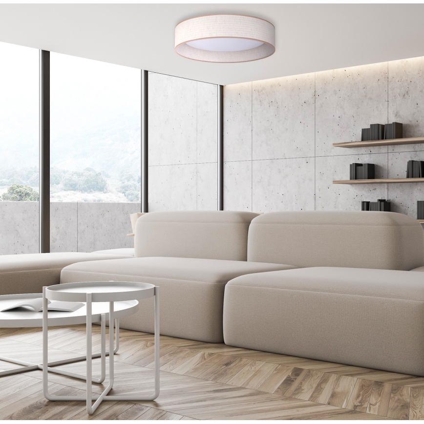 Duolla - Iluminação de teto LED ROLLER LED/24W/230V diâmetro 45 cm bege