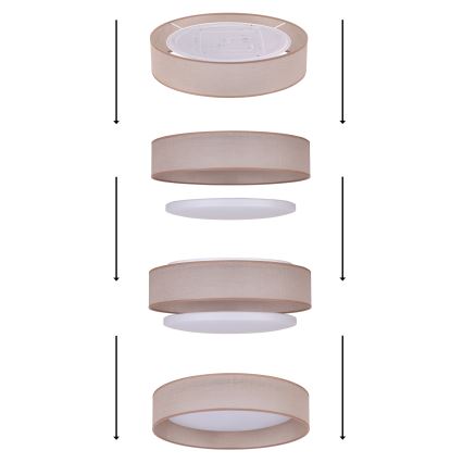 Duolla - Iluminação de teto LED ROLLER LED/24W/230V diâmetro 45 cm bege