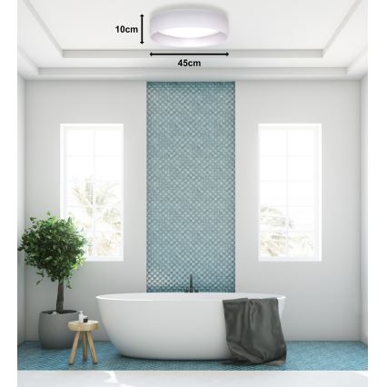 Duolla - Iluminação de teto LED ROLLER LED/24W/230V diâmetro 45 cm branco