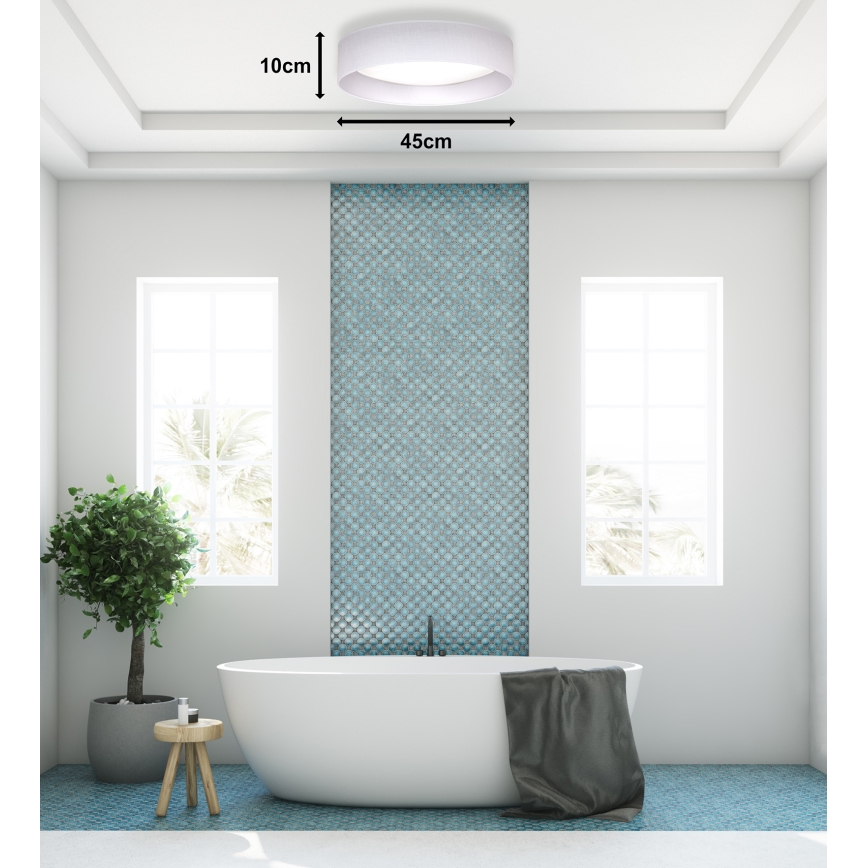 Duolla - Iluminação de teto LED ROLLER LED/24W/230V diâmetro 45 cm branco