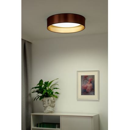 Duolla - Iluminação de teto LED ROLLER LED/24W/230V diâmetro 45 cm cobre/dourado