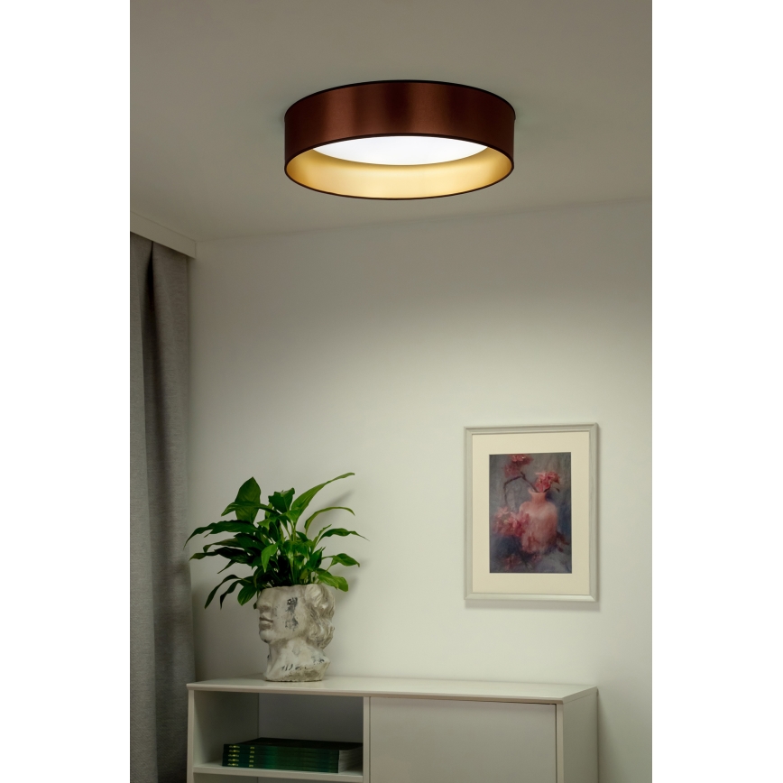 Duolla - Iluminação de teto LED ROLLER LED/24W/230V diâmetro 45 cm cobre/dourado