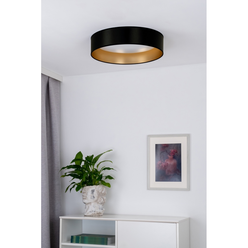 Duolla - Iluminação de teto LED ROLLER LED/24W/230V diâmetro 45 cm preto/dourado