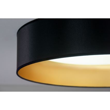 Duolla - Iluminação de teto LED ROLLER LED/24W/230V diâmetro 45 cm preto/dourado