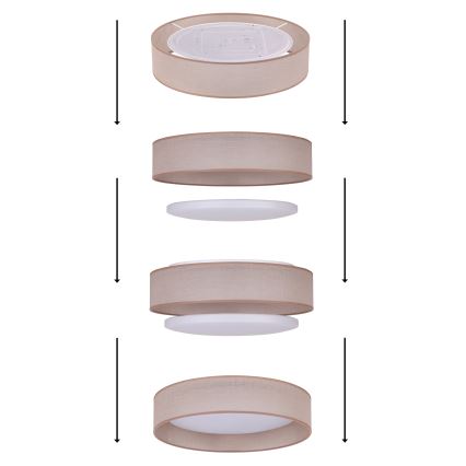 Duolla - Iluminação de teto LED ROLLER LED/24W/230V diâmetro 45 cm preto