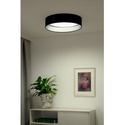 Duolla - Iluminação de teto LED ROLLER LED/24W/230V diâmetro 45 cm preto/prateado