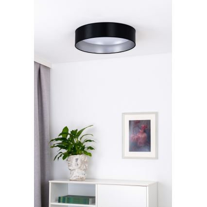 Duolla - Iluminação de teto LED ROLLER LED/24W/230V diâmetro 45 cm preto/prateado